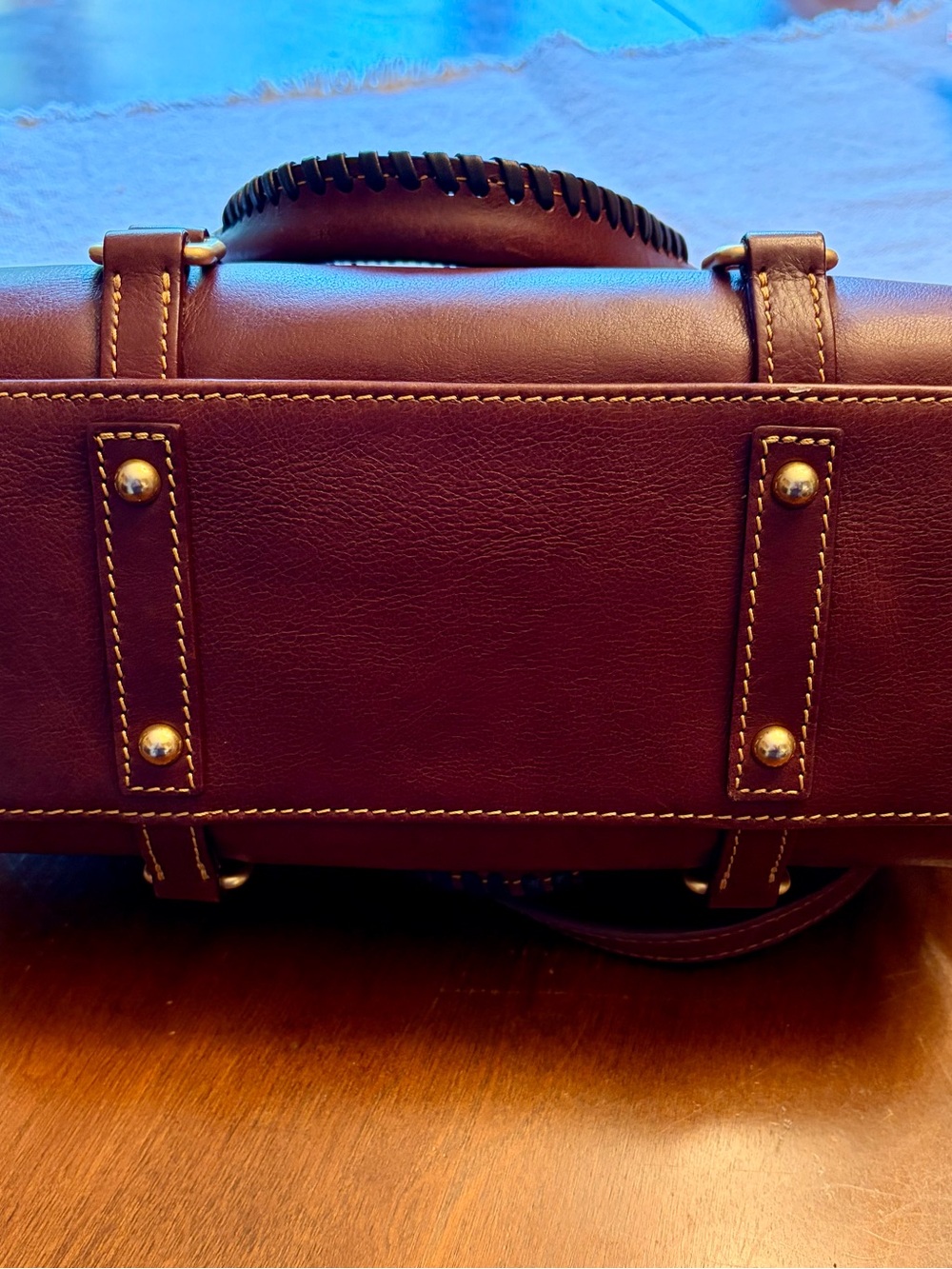 Dooney & Bourke Chestnut Brown Florentine Mini Satchel. - Picture 6 of 9